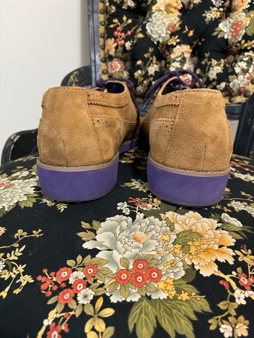 Vintage Ralph Lauren Imogen Suede Wingtip Oxfords - Picture 7 of 10